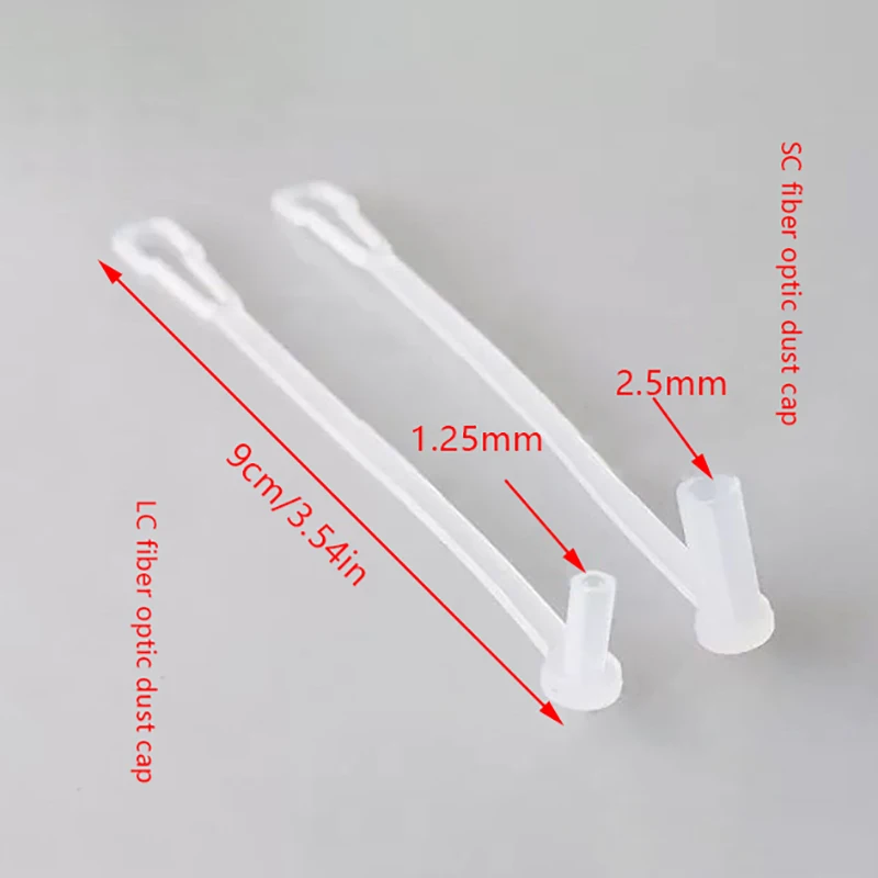 50pcs LC Dust Cap Long Tail For Optical Fiber Jumper Patchcords FC St LC 1.25/2.5mm Fiber Optic Ftth Dust Plug Cover