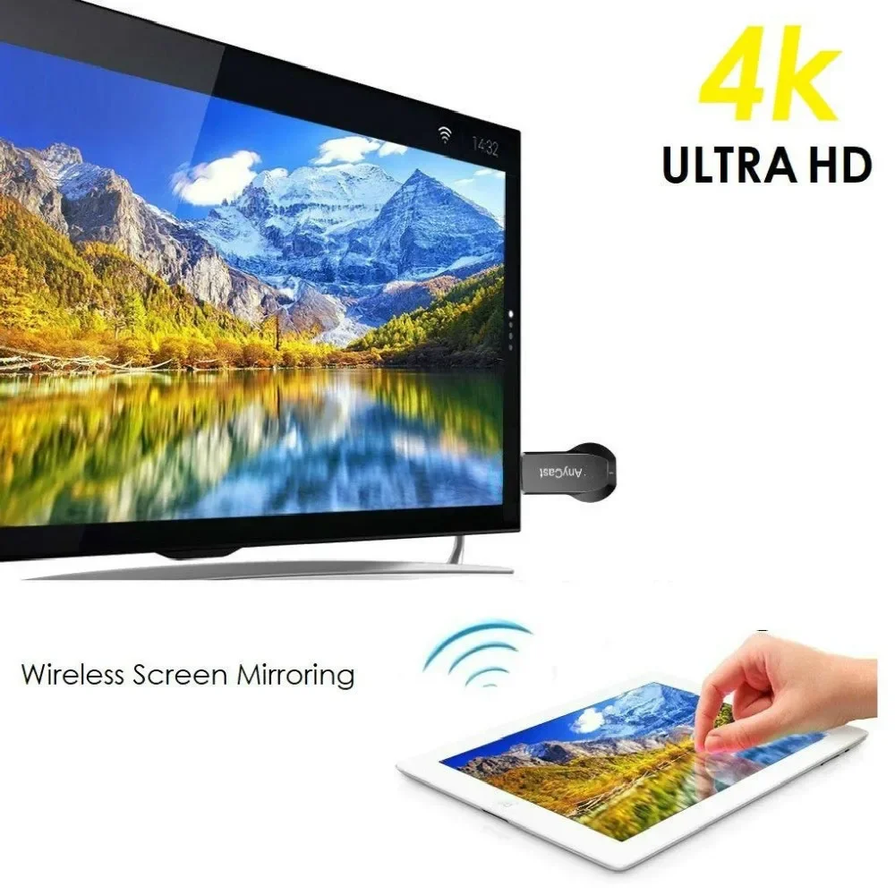 4K WiFi テレビスティック M100 2.4 グラム/5 グラム Miracast DLNA AirPlay ディスプレイドングルレシーバー IOS Android エニーキャストワイヤレスミラースクリーン