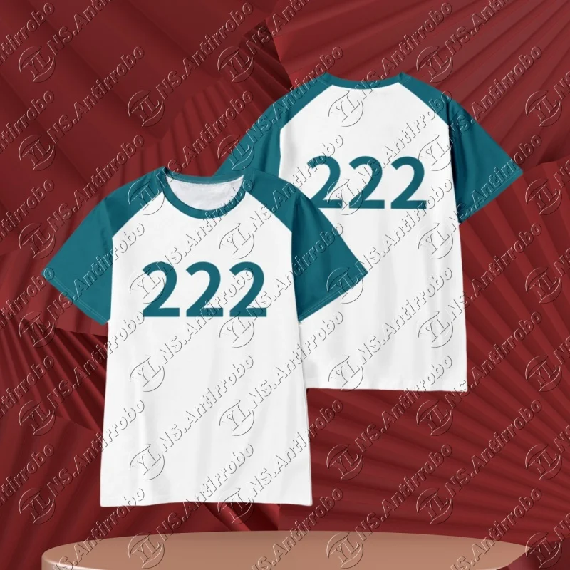 2025 Summer Round Six T-shirt Seong Gi-hun Cosplay Costume 456 Tracksuit  Disguise Caarnival Party Clothes For Men Women