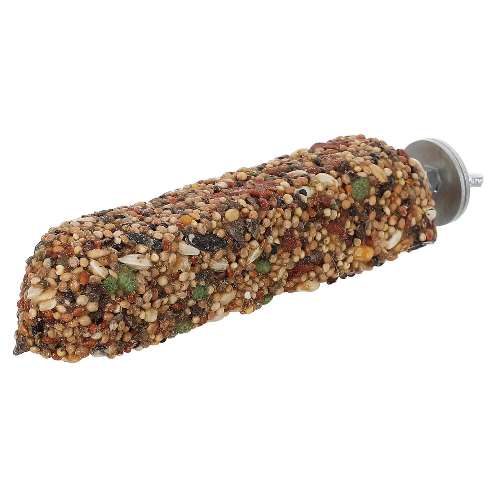 Natural Grain Parakeet Beak Grinding Stick Millet Perch Cage Accessory for Cockatiels Lovebirds Bird Chew Perch