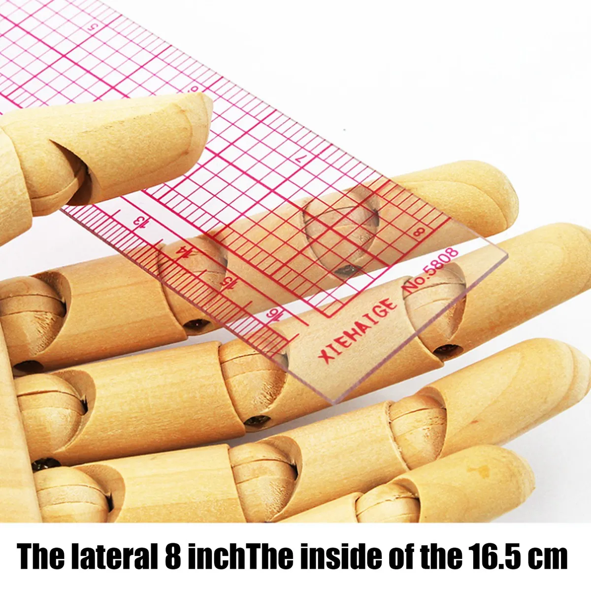 2Pcs 5808 Built-In Square Ruler Corner Ruler L-Shaped Ruler Garment Ruler Grading Ruler