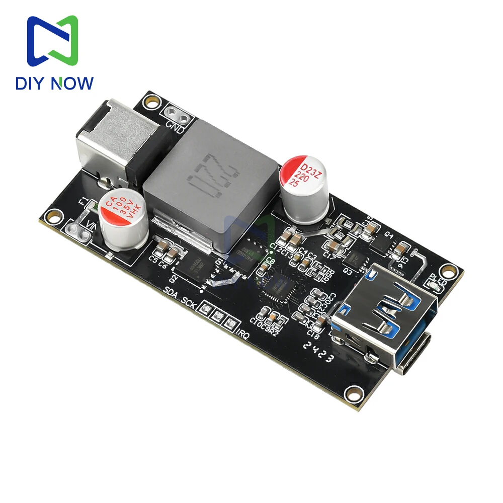 Ładowarka PD3.1 o dużej mocy 140W, obsługa wszystkich protokołów, inteligentny moduł szybkiego ładowania do montażu na biurku, z funkcją szybkiego ładowania i zabezpieczeniem dla Arduino.