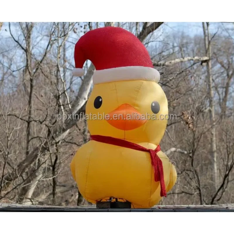 Outdoor Advertising Outlet Animal Toy Inflatable Rubber Duck Yellow Christmas Rubber Giant Inflatable Christmas Duck For Sale