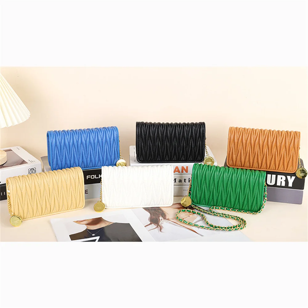 Genuine Leather Small Crossbody Bags Purses for Women Quilted Chain Shoulder Bag Lady Casual Handbag Phone bags