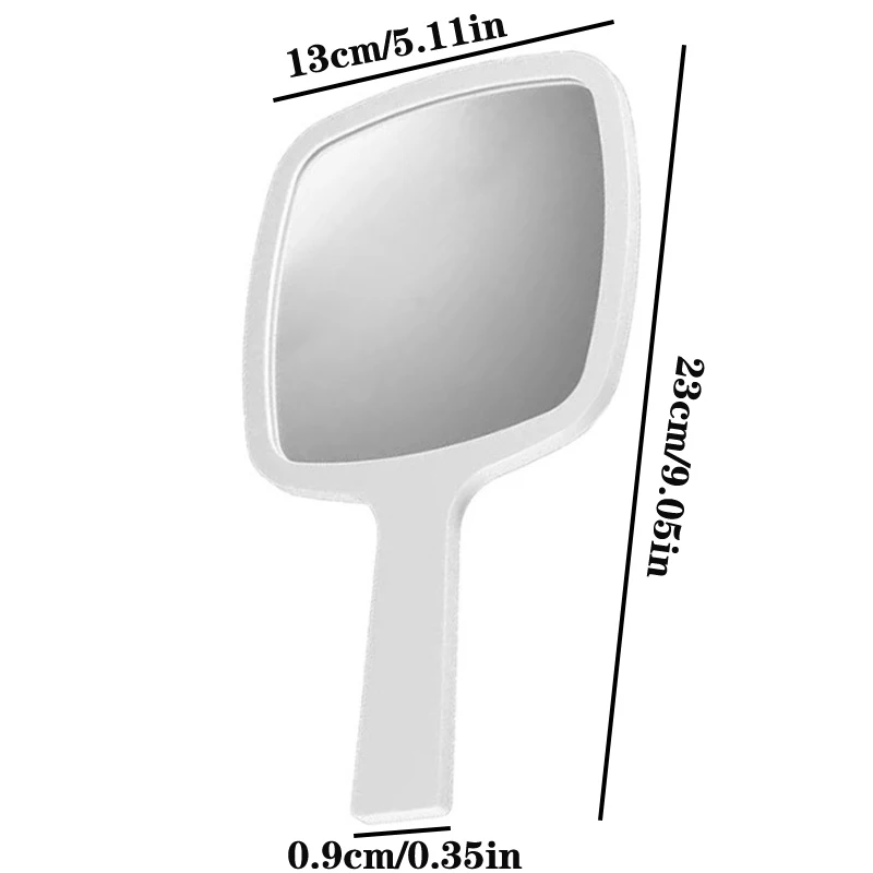 Eyelash Extension Handheld Makeup Mirror Square Makeup Vanity Mirror With Handle Hand Mirror SPA Salon Compact Mirrors