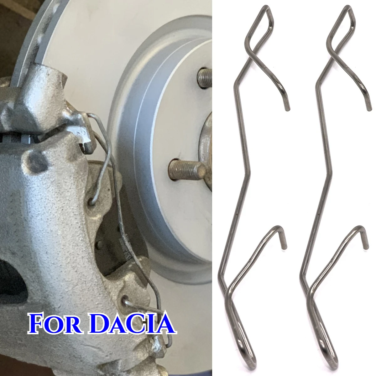 

Left Rear Right Brake Pads Fittings Caliper Spring Fit Retainer Anti-Rattle Clip Repair Fix For DACIA SANDERO MK2 DUSTER 2013-