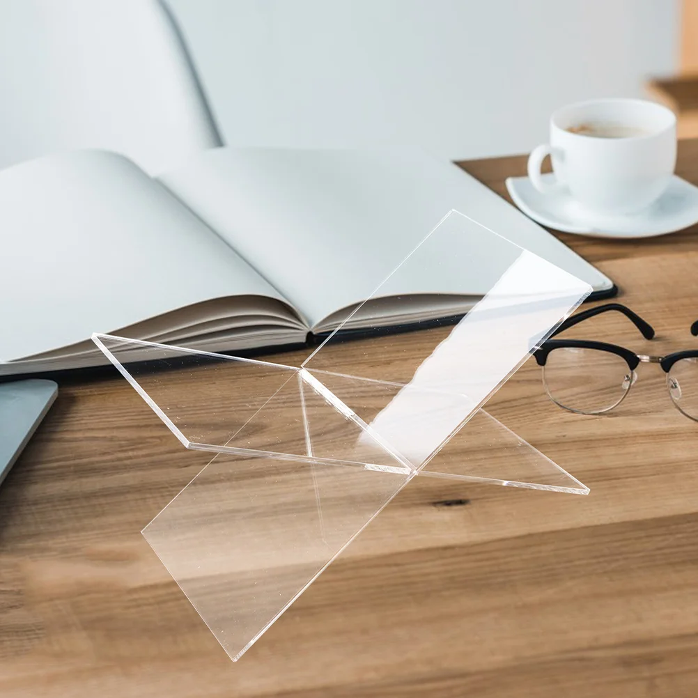 Х-образная акриловая книжная подставка толщиной 4 мм для учебного стола, книжная полка для колледжа, органайзер для чтения, держатель для поваренной книги, держатель для журналов