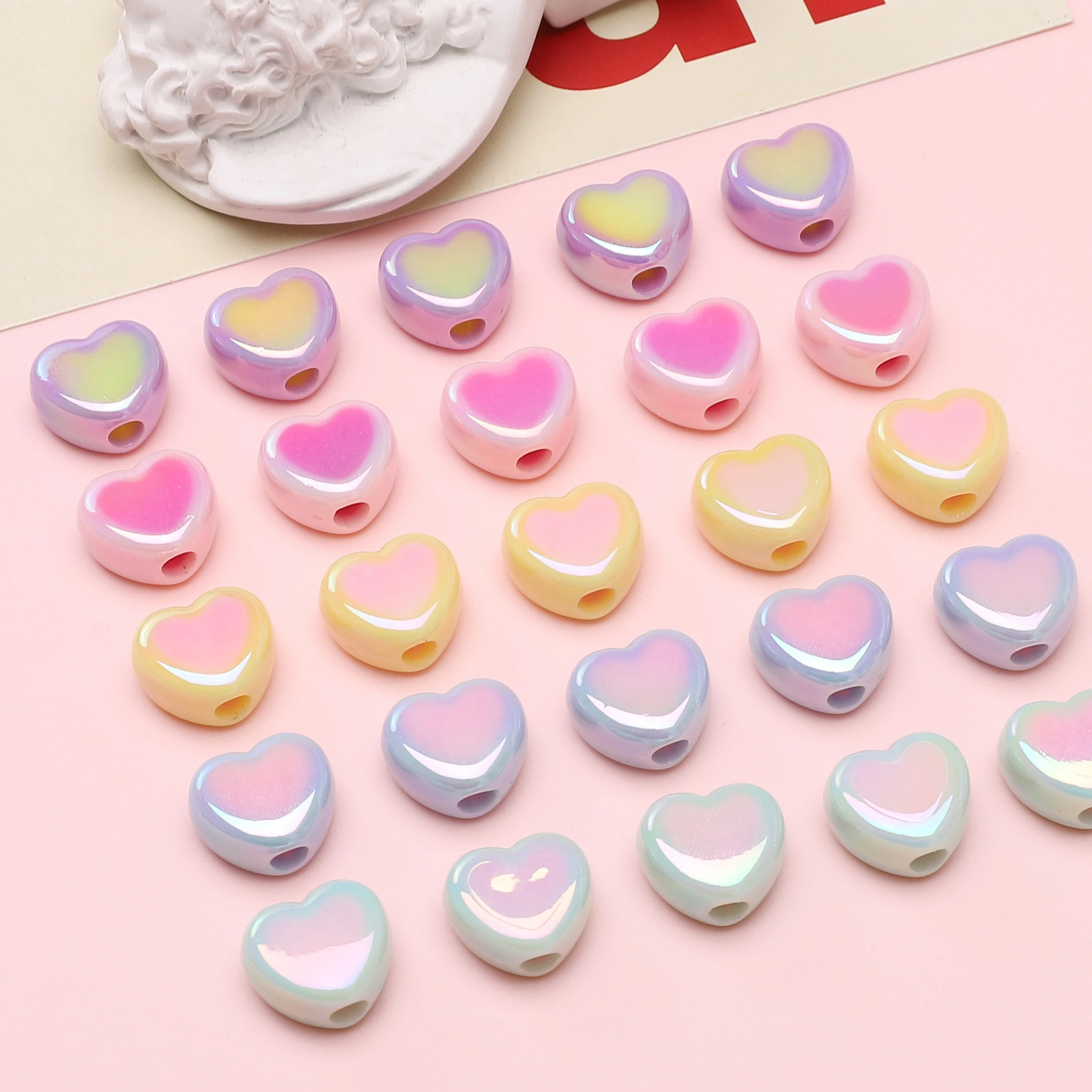 15x13mm 5pcs Heart Beads Acryl - огляд і ціна Phone Accessories Beads
