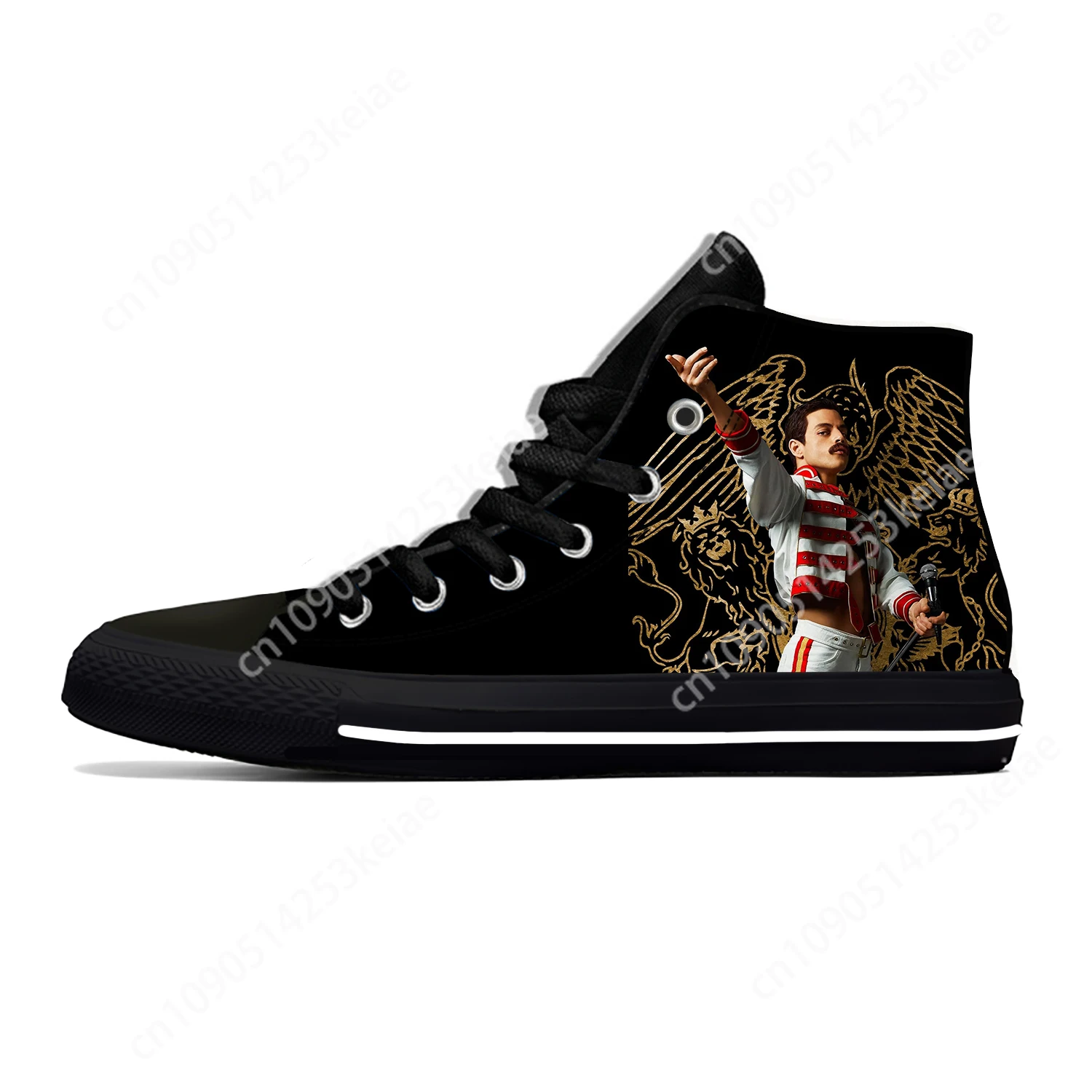 Freddie Mercury Queen Rock Band Music Singer Casual Shoes High Top Lightweight Breathable Board Shoes Men Women Custom Sneakers image 2