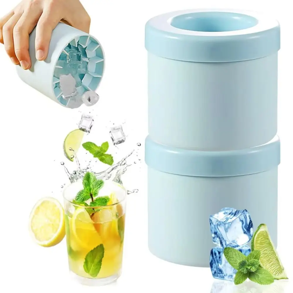 Tragbare Silikon Eiswürfel Form Schnell Einfrieren Wiederverwendbare Eis Eimer Zylinder Eiswürfel Tablett Sommer DIY Kühlschrank Einfrieren Eismaschine