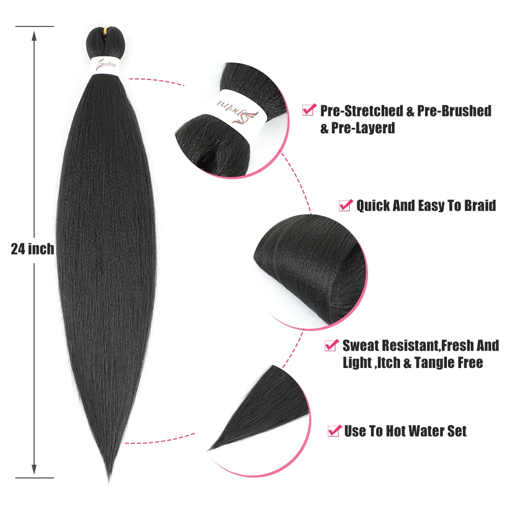 IPARTY-Extensions de cheveux tressés pré-étirés pour tresses africaines, faisceaux synthétiques blonds, Yaki Straight EZ Braid, 613