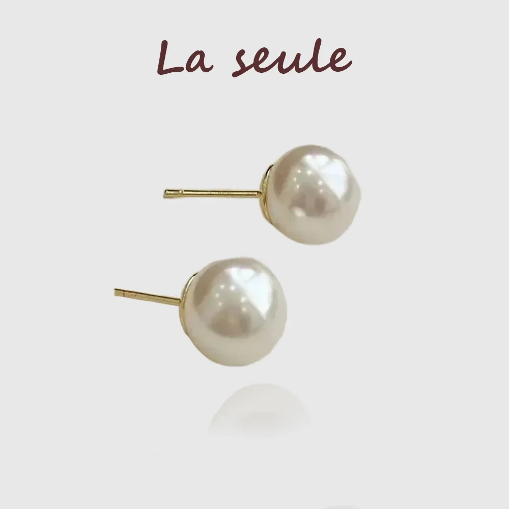 

Wholesale Natural White 6-10mm Freshwater White Pearl and 999 Sterling Silver Stud Earrings for Women Jewelry Gifts