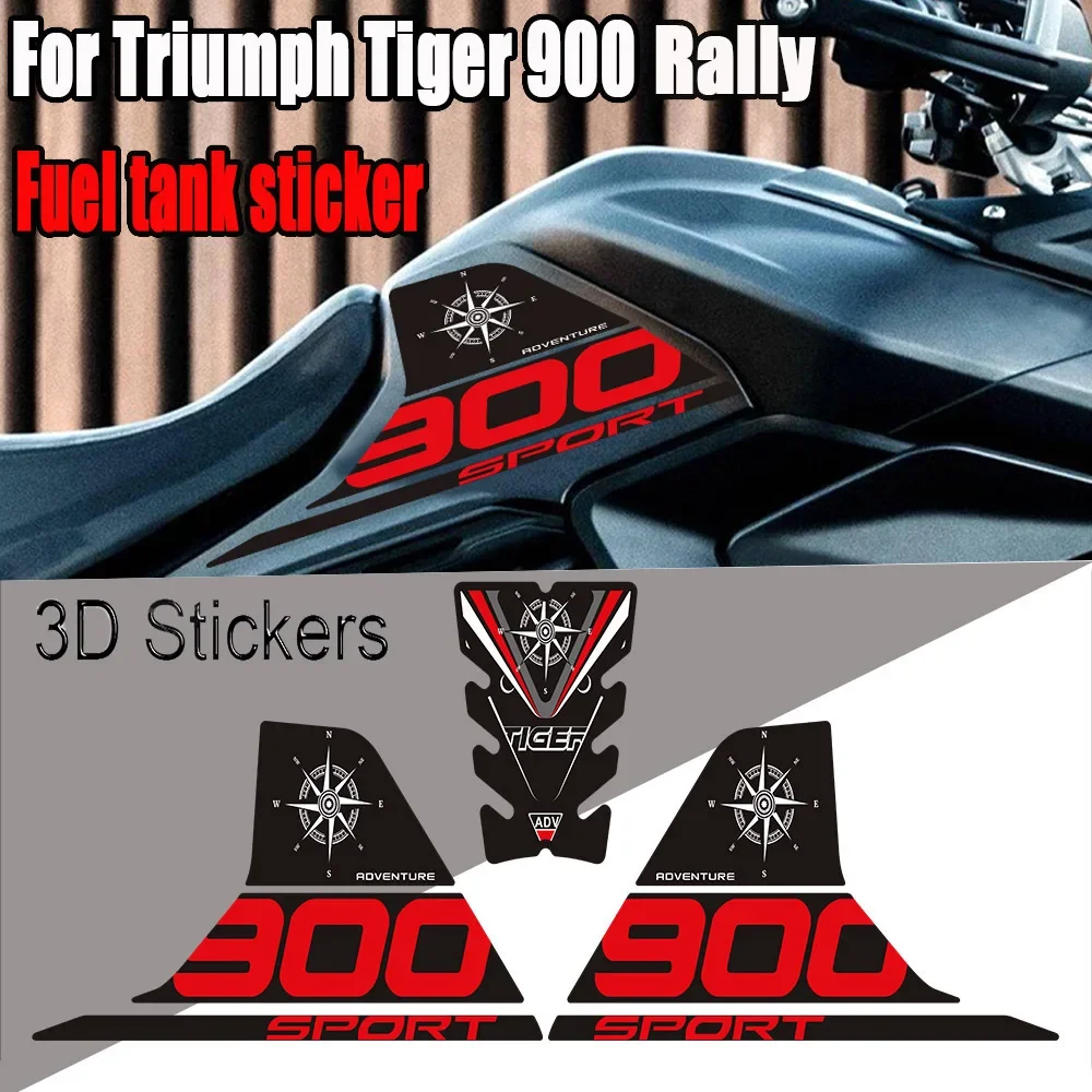 For Triumph Tiger 900 Rally Tank Pad TankPad Knee Kit Oil Gas Fuel 3D Stickers Decals Protection Protector