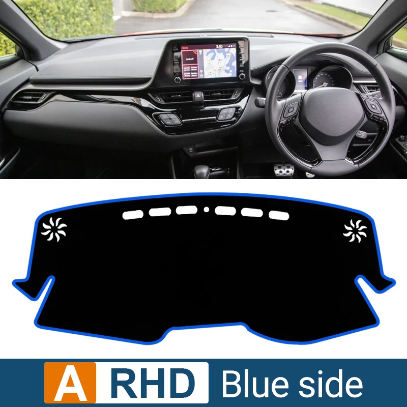 Auto Dashboard Abdeckung Sonnenschutz Matte Vermeiden Licht Pads Anti-Uv Fall Für Toyota C-HR CHR C HR 2016 2017 2018 2019 2020 2021 2022 2023