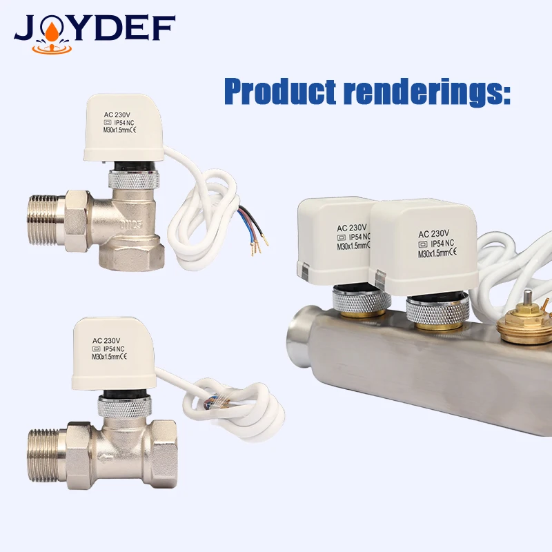 4 Wires 230V Thermal Actuator (Zone Valve) for hydronic Water/Glycol pex Radiant Floor Manifold