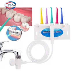 Tackore-irrigador Dental de agua para grifo, cepillo de chorro para blanquear los dientes, limpieza bucal