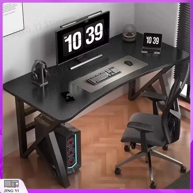 Minimalist Luxury Wooden Office Desk for Computer Gaming Executive Workstation Home Office Study Table with Cable Management