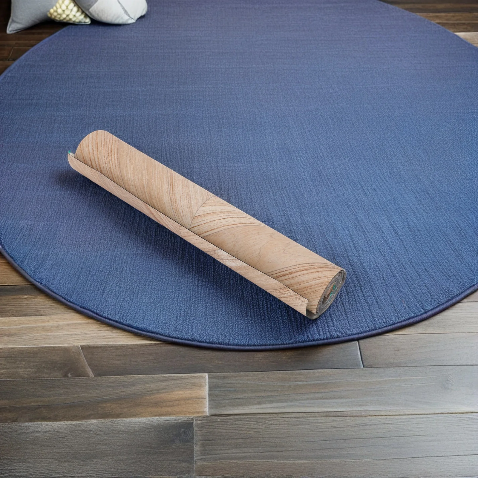 9.8ft X 23.5 بوصة ذاتية اللصق الأرضيات لفة قشر وعصا بلاط الفينيل للمناطق عالية المرور مقاومة للخدش سهلة DIY بها بنفسك