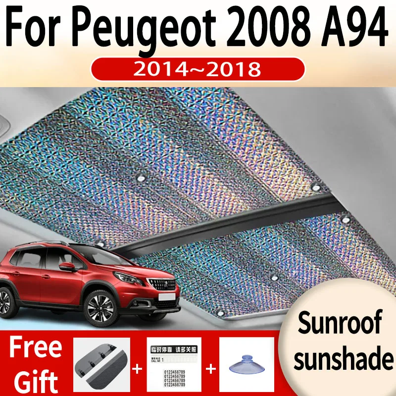 For Peugeot 2008 A94 2014~2018 2015 2016 Car Sunroof Sunshade Panoramic Windshield Sunshade Anti-ultraviolet Auto Accessories