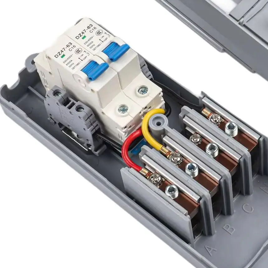 Street Light Distribution Box For EKM2035 Switch Control Junction Box With 2P Circuit Breaker For Outdoor For Lighting System