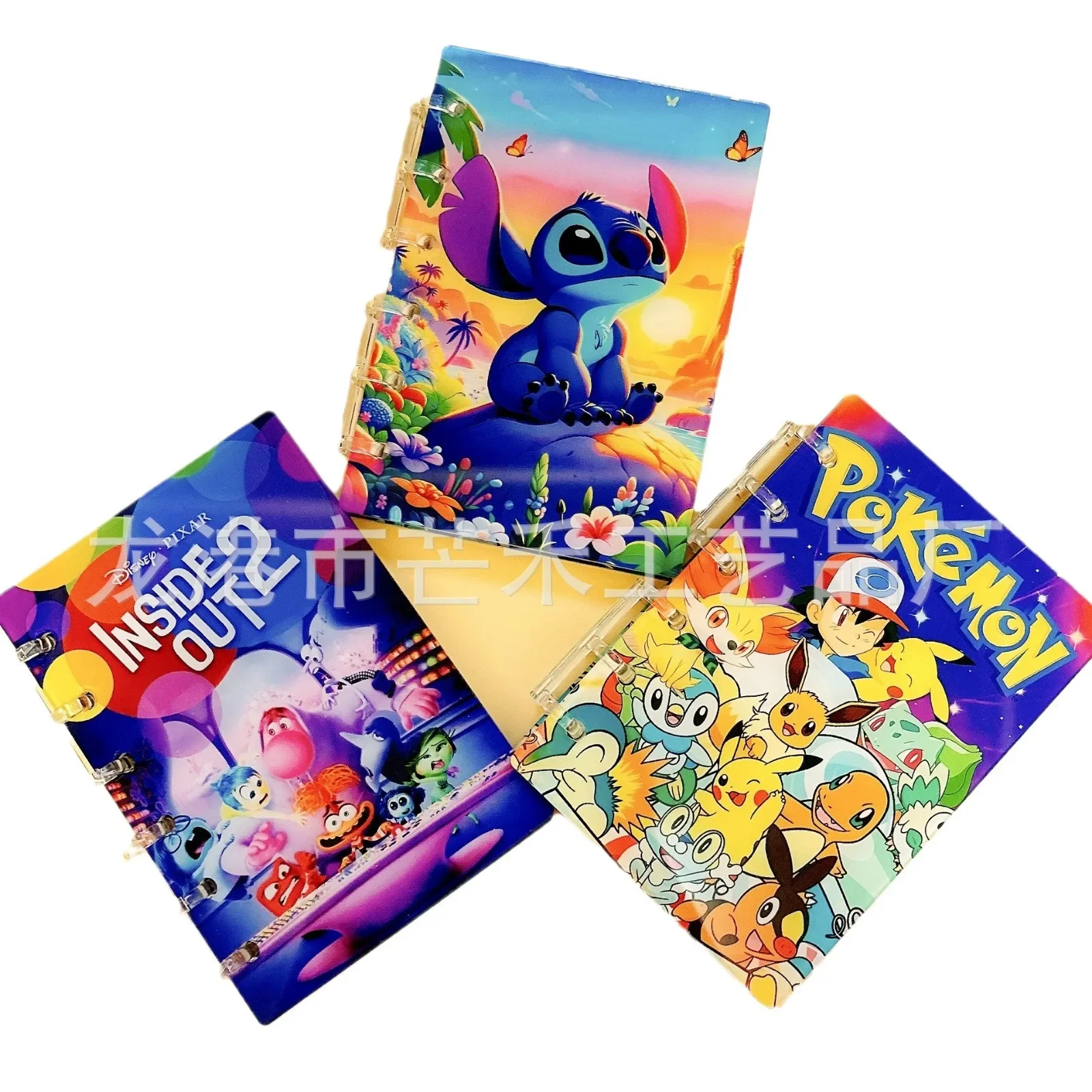 Popular Anime Cartoon Acrylic Book Notebook Exquisite Loose-leaf Book Exquisite Loose-leaf Book A7 A5 Stitch\'s Brain Pooh Betty