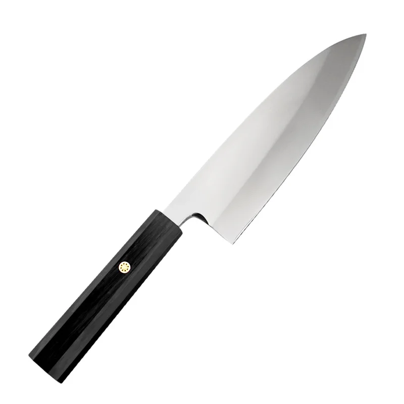 7-calowy nóż Deba ostrze jednoostrze 8Cr18MoV stal ostra tasak szefa kuchni Sashimi krojenie Sushi ryby BBQ japońskie noże kuchenne