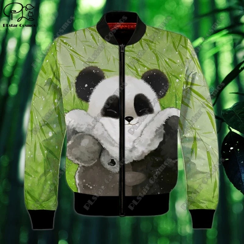 3D printing new animal series love panda art unisex clothing fun casual hoodie/sweatshirt/zipper/jacket/T-shirt X-5