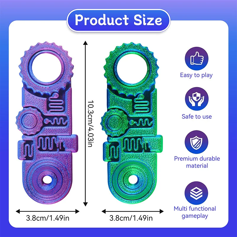 3D Printed Decompression Ring Toy 5-In-1 Gear Ball Pressure Sensory Ornament Relieve Stress Anxiety Children Adults For Gifts