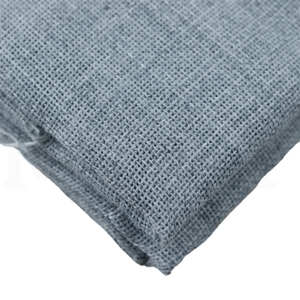 1 متر × 1 متر قماش أبيض رمادي لملحقات السجاد ذاتية الصنع خرامة الخياطة لمسدس التلمم ، قماش خام رمادي قماش كتان صناعي خشن صلب #5