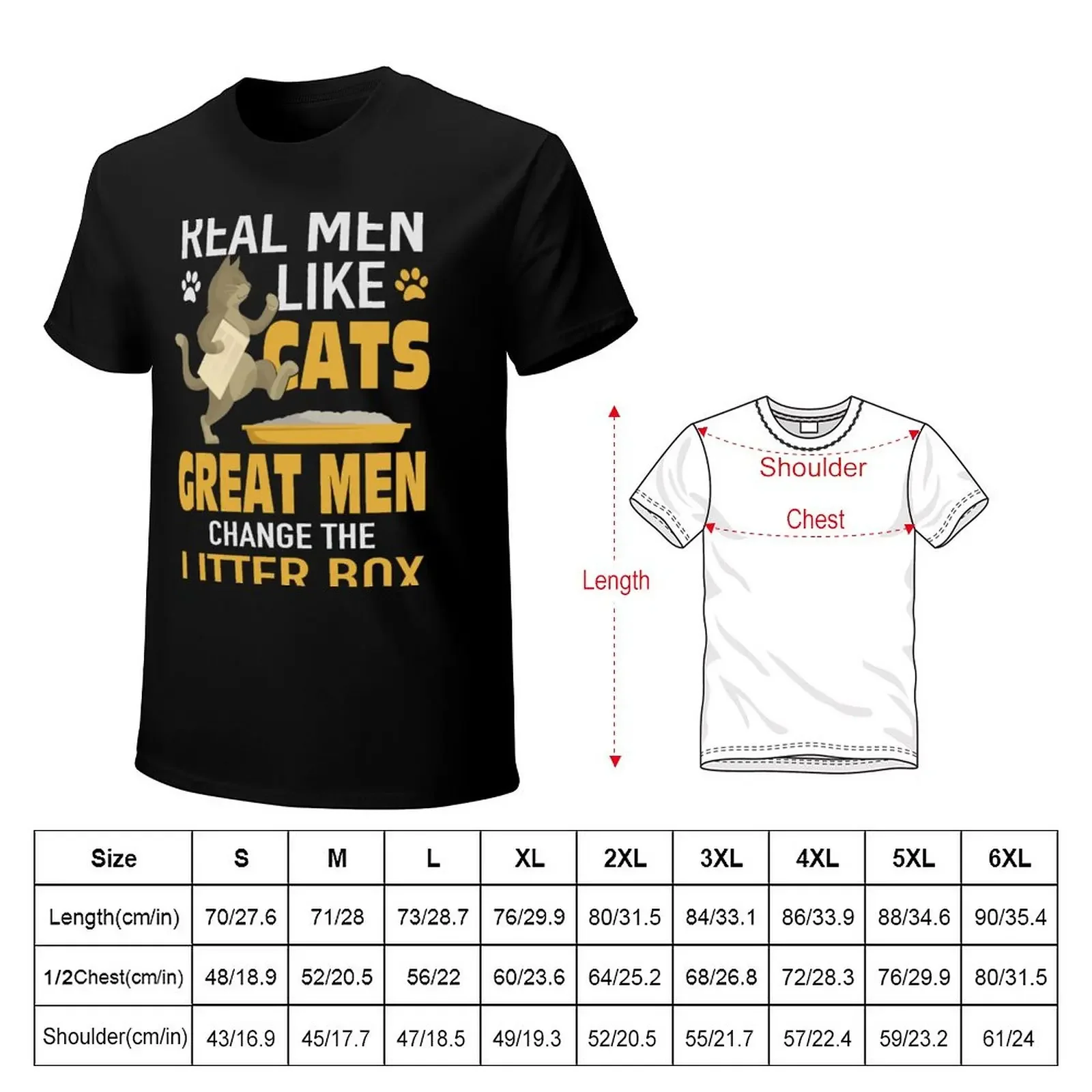 Real Men Like Cats Great Men Change Litter Box T-Shirt plain vintage clothes customizeds sweat shirts, men