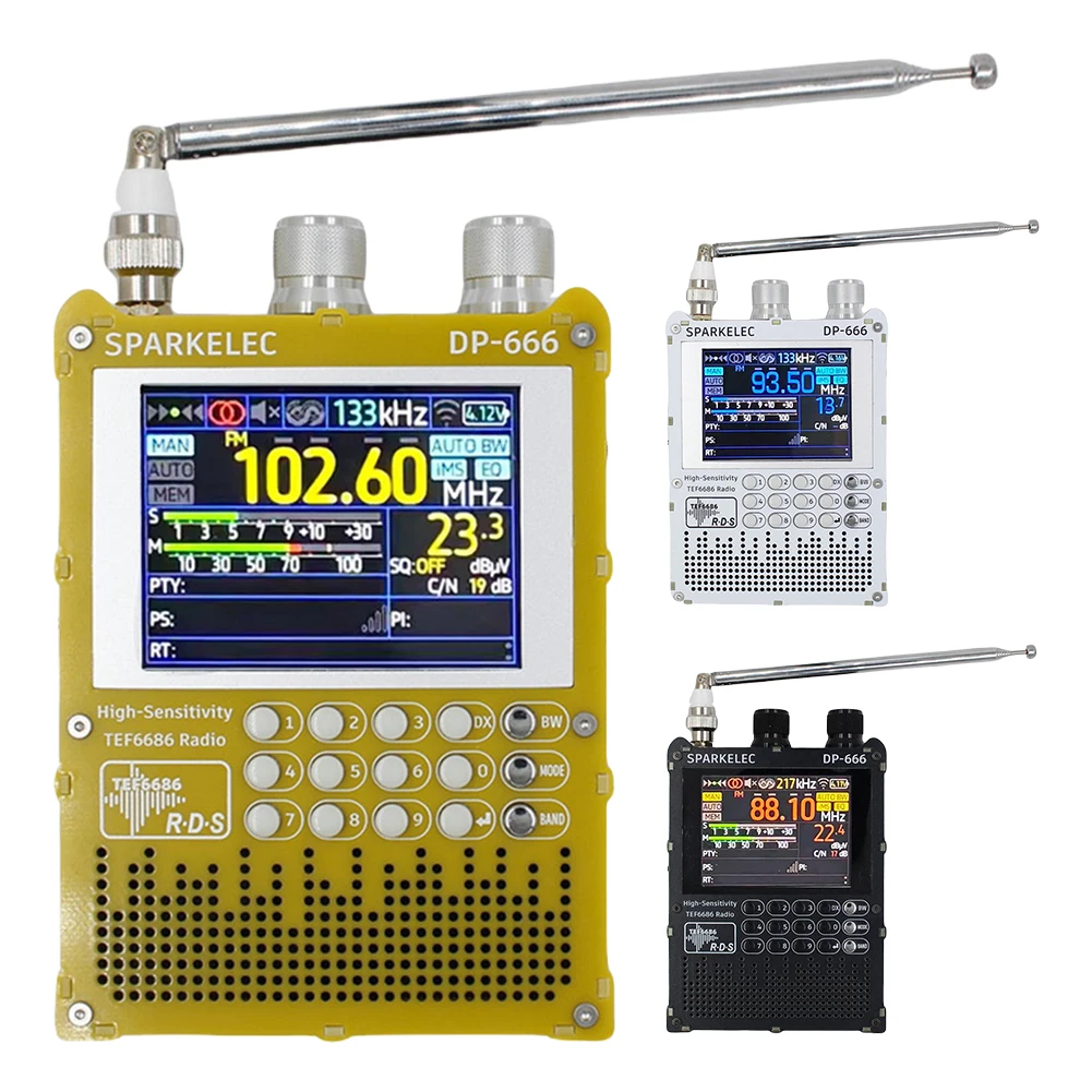 DP-666 TEF6686 Ricevitore DSP ad alta sensibilità Full Band FM AM Radio a onde corte FM/LW/MW/SW Radio a banda intera con display LCD