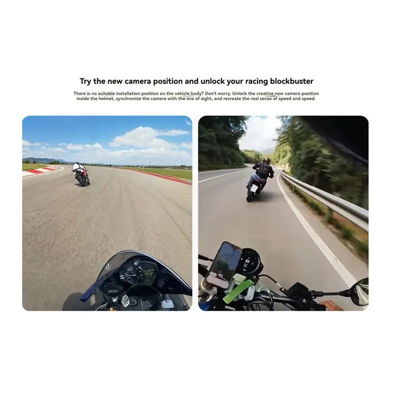 B92B 2X Helmet Mount Clip POV Holder for Insta 360 GO 3 GO3S Motorcycle Helmet Accessories for Enhanced Riding Experience Black