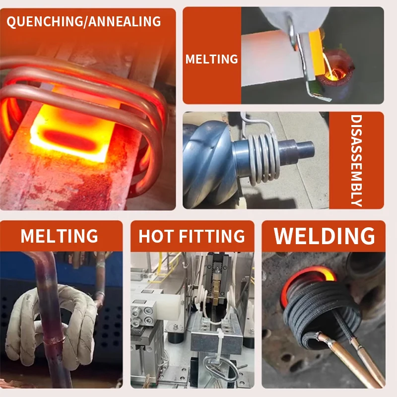 

3KW/4KW High-Frequency Induction Heating Machine Compact Handheld Forging, Quenching, and Melting Furnace for Gold, Silver, and