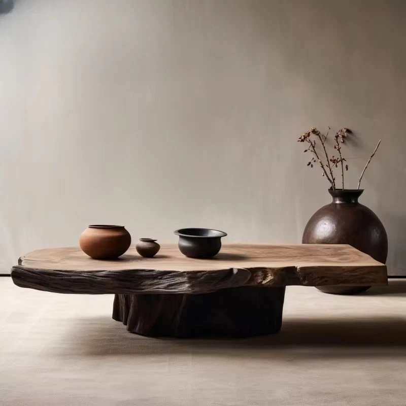 Cloud Shaped Wooden Art Coffee Table Italian Irregular Shape Coffee Table Customizable