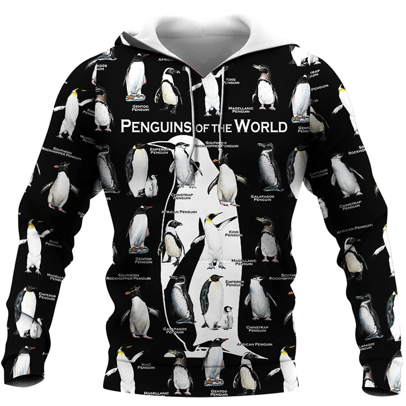 

Penguin 3D Print Graphic Sweastshirts Funny Design Men's Hoody Printing Hoodies Male Summer New Fashion Pullovers Casual Tops