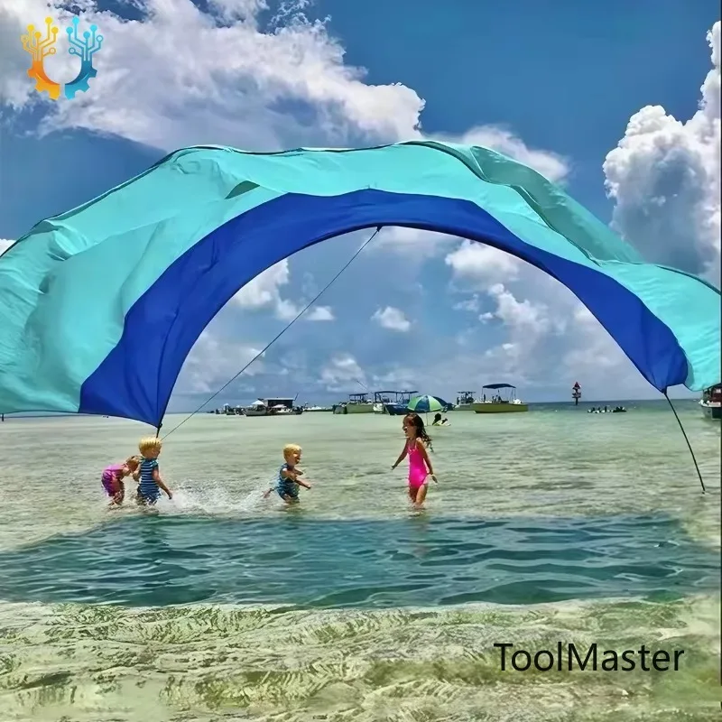 

【2026】Outdoor Wind Beach Waterproof Nylon Canopy Portable Sunscreen Sunshade For 3-6 People Outdoor Multi Functional Equipment