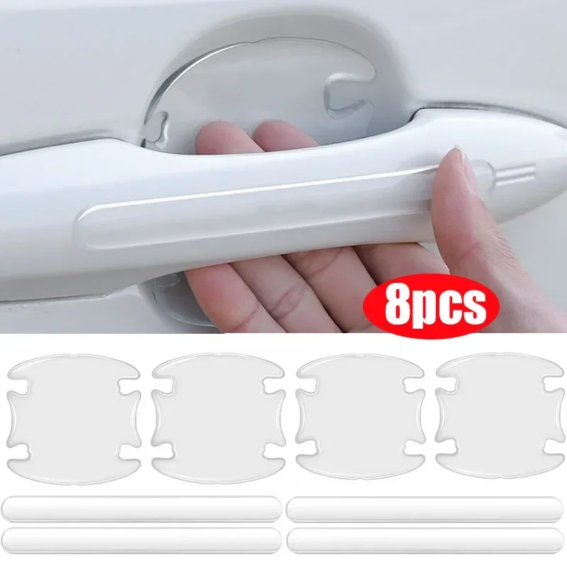 Car Door Handle Bowl Scratch Protective Stickers Invisible Universal Transparent Car Door Handle Cover Anti-collision Protector