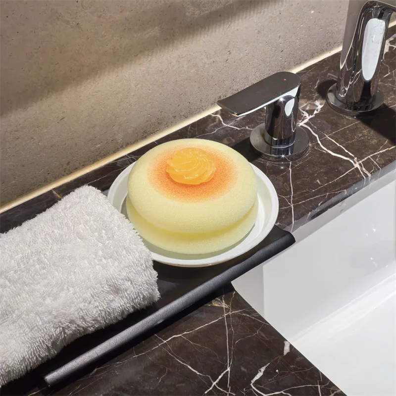 

Спонжи для ванны Souffle, гипоаллергенный скребок для тела для женщин/мужчин, поставляются с мылом и подносом, полиуретановая губка, милые подарки