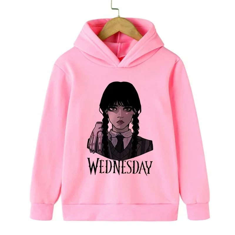 2024 sunday Adams Cartoon Printed Children felpa con cappuccio primavera autunno Kids Girl Boy abbigliamento Pullover felpa sportiva stile Punk