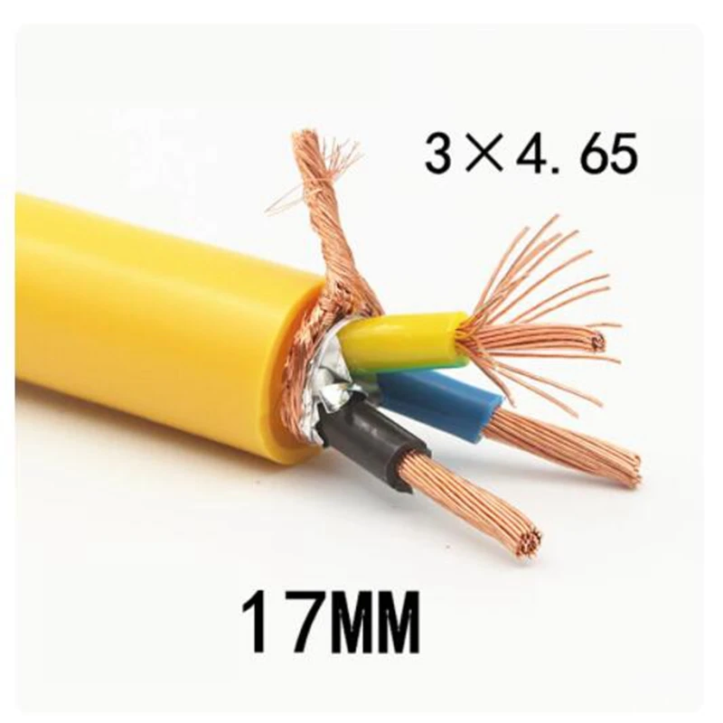 Hifi OFC كابل الطاقة لتقوم بها بنفسك مكبر صوت مشغل أقراص مضغوطة مكبر للصوت DVD التيار المتناوب سلك الطاقة كابل الطاقة السائبة 13 مللي متر 17 مللي متر 19 مللي متر