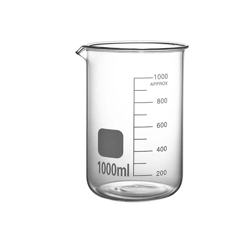 YWDL Hochwertiger Borosilikatglas-Messbecher mit Skala, Laborbecher, Küchen-Backmessbecher 50/100/150/250/500/1000ml