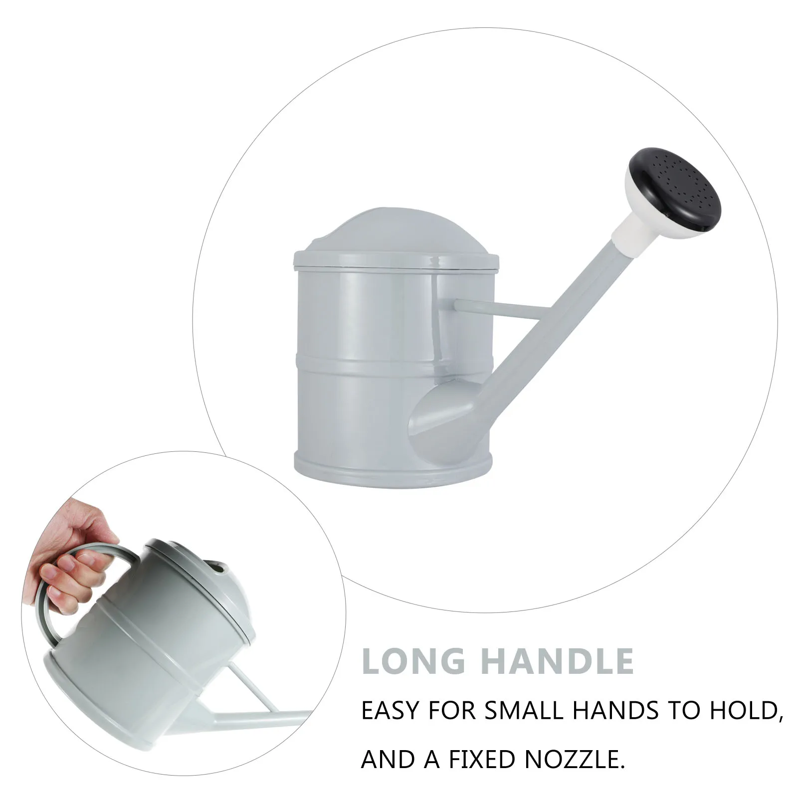 

1pc 1.5L Plastic Long Spout Watering Can Ergonomic Handle Large Opening Detachable Nozzle Easy Pouring Outdoor Indoor Garden