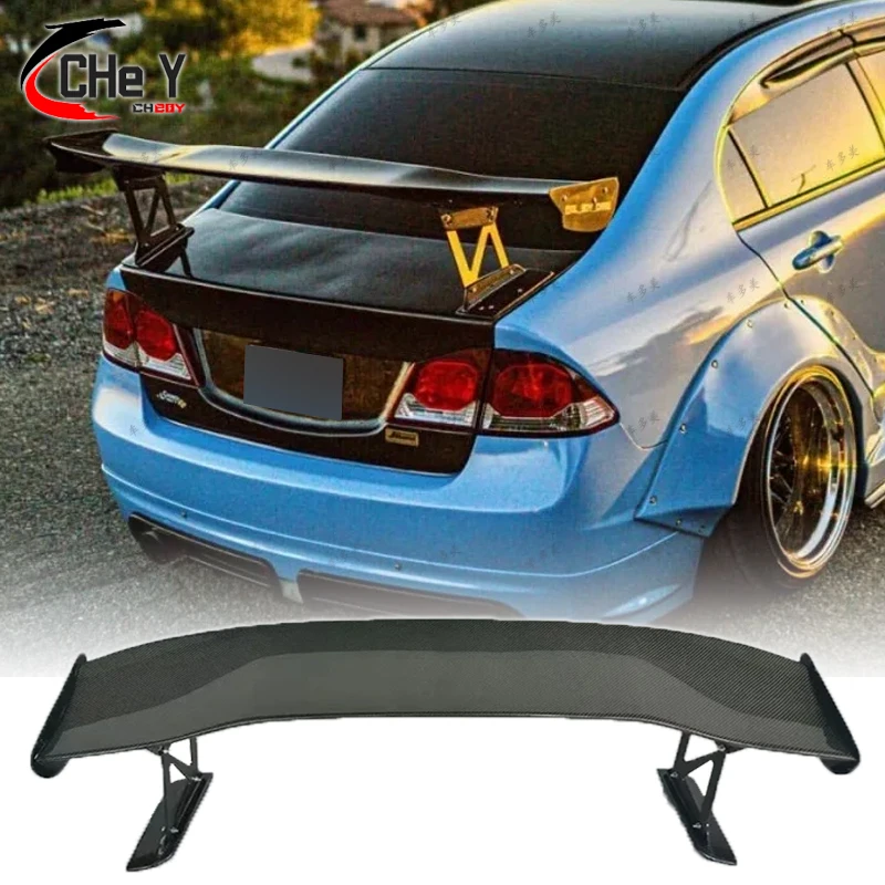 For Honda Civic 2006-2012 General Motors style fd2 style fender spoiler carbon fiber luggage compartment Car exterior Accessorie