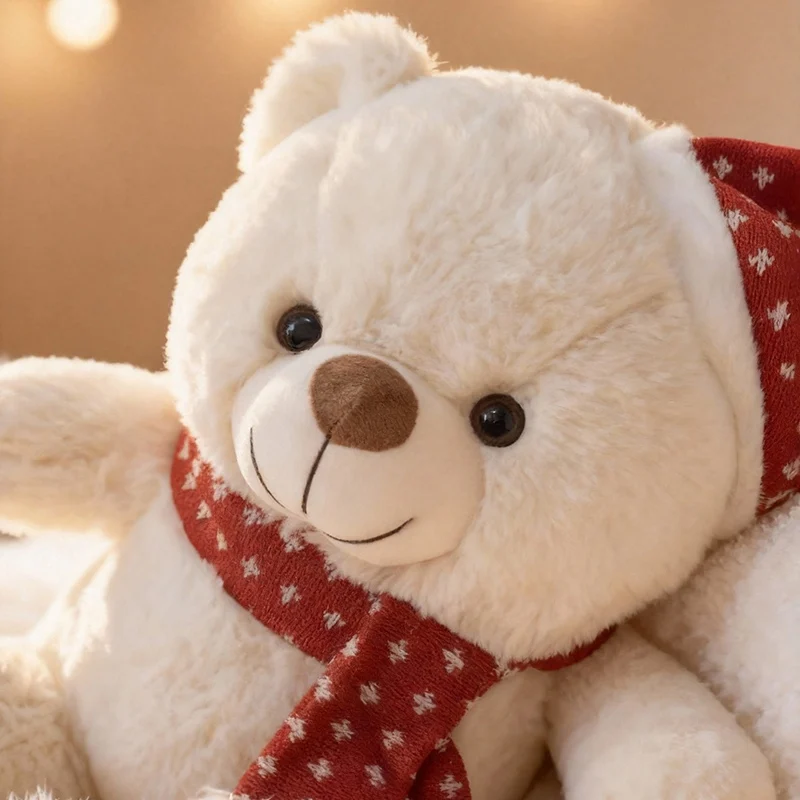 عيد ميلاد سعيد الدب ألعاب من القطيفة عالية الجودة الكرتون ابتسامة دمية دب دافئة مريحة الأطفال المعانقة رفيق جميل مهرجان هدية #6