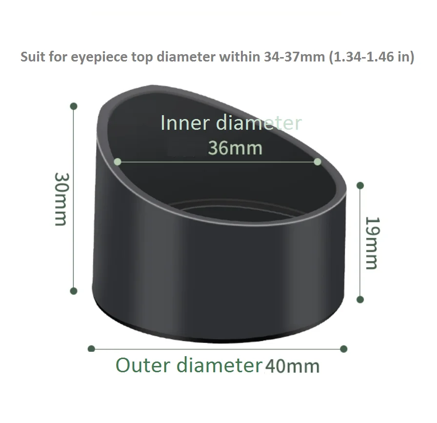 2PC Binocular Microscope Rubber Eyepiece Cup Eyeshield Eye Guards for 34-37mm Telescope Biology Lab Physical