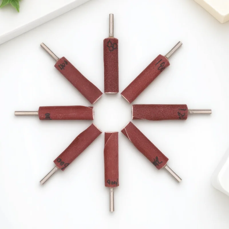 

Hundred-Piece Flap Sanding Wheels Cylindrical Grinding Heads High Wear Resistant Portable Sanding Drum Iron Sander Attachments
