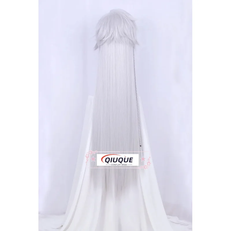 2025 yiyi Black Butler Kuroshitsuji Under Taker pelucas Undertaker 110cm de largo Color plata resistente al calor peluca de disfraz de Cosplay