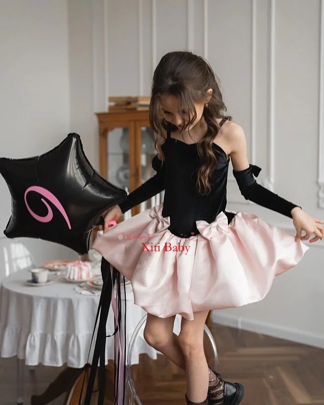 luxury-pink-flower-girl-dress-with-sleeves-velvet-puff-girls-party-dresses-for-wedding-kids-christmas-ceremonial-dress-customize