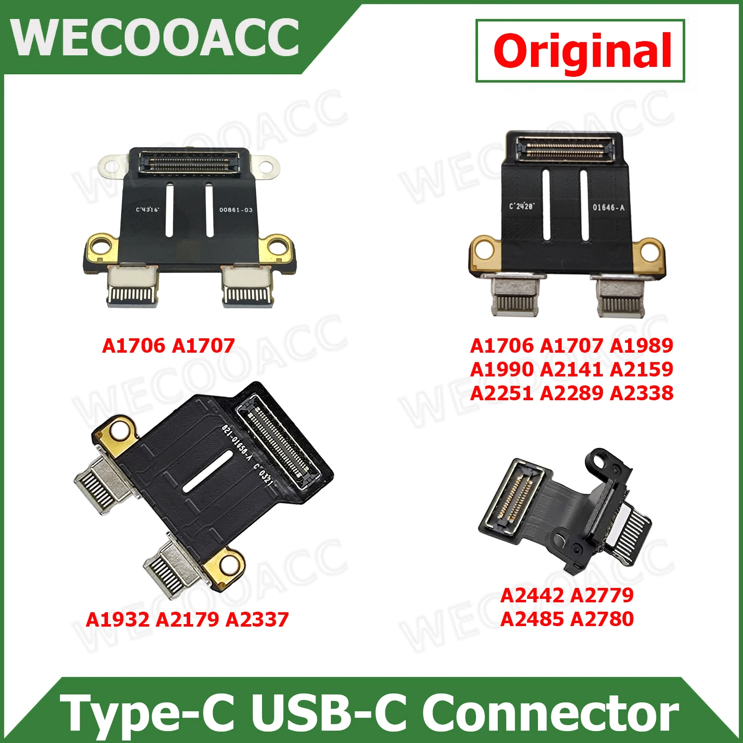 Original Charger USB-C Type-C Connector For Macbook Pro A1706 A1707 A1990 A2141 A2159 A2338 Air A1932 A2179 A2337 Power DC Jack