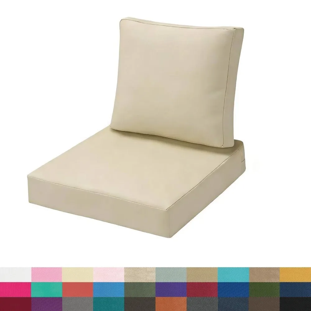 

Набор водонепроницаемых подушек для сидений и спинок: для стульев, диванов, скамеек, сада, террасы, оконных ниш, декоративные подушки-валики